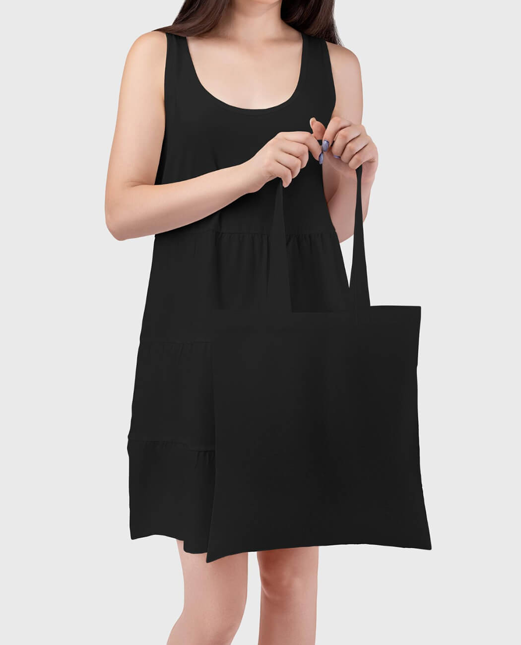 Plain Black Tote Bag